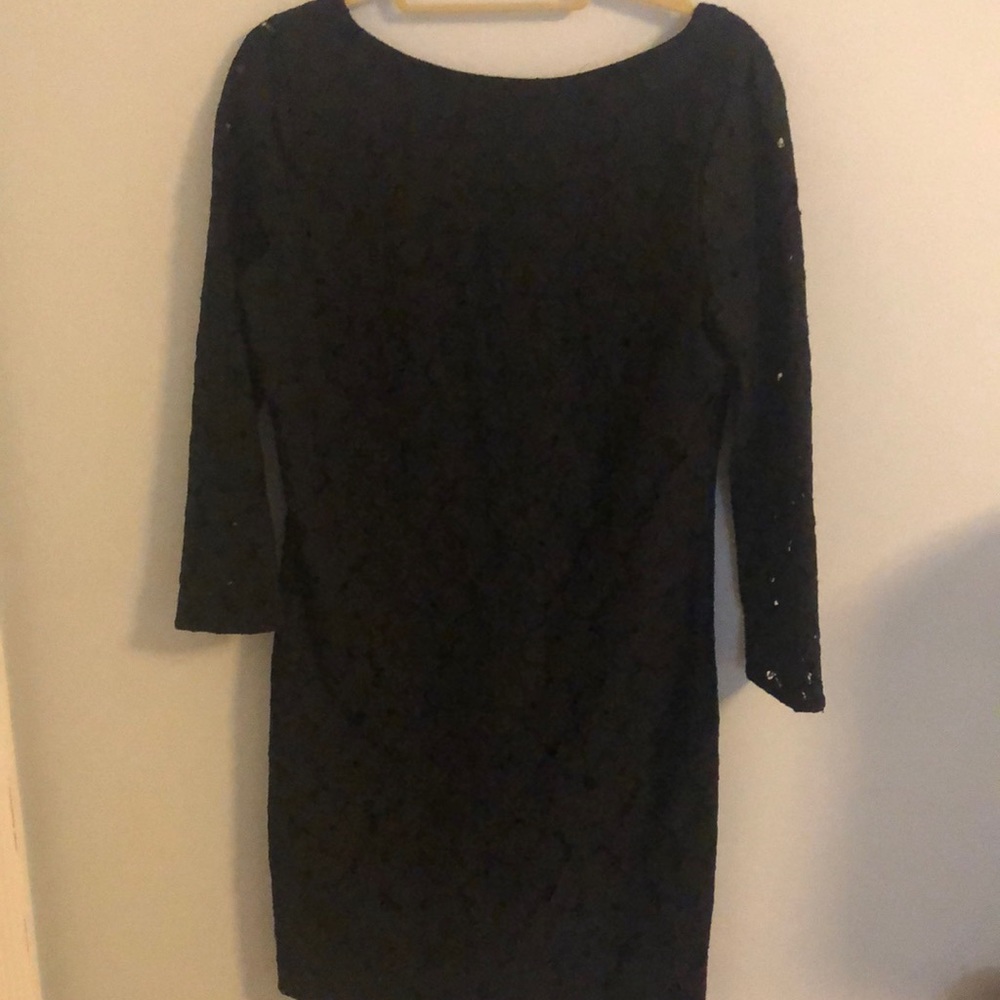 DVF black long sleeved dress, size 10